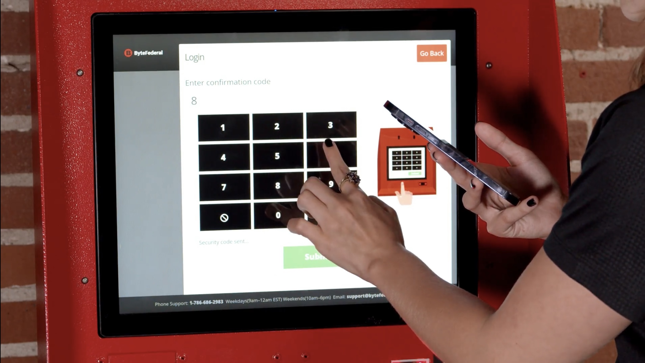How to use a byte federal bitcoin atm for the first time
